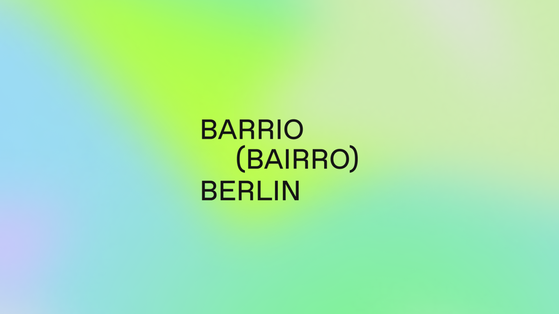 Logo des Festivals BARRIO|BAIRRO BERLIN